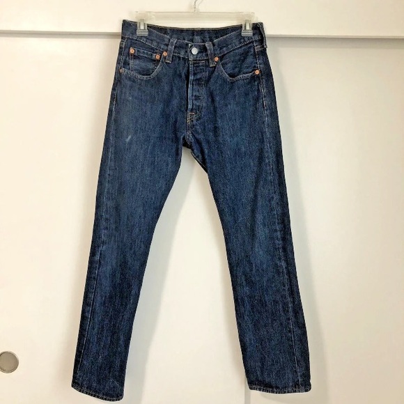 VINTAGE LEVIS  501 BUTTON FRONT JEAN  29 x 30 UNISEX - Picture 10 of 14